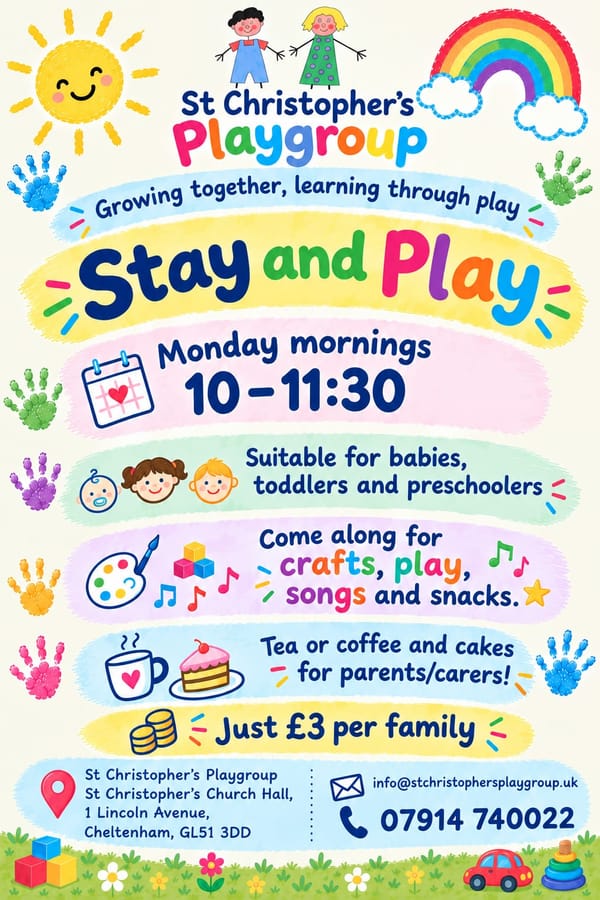 Stay and Play at St Christopher's Playgroup